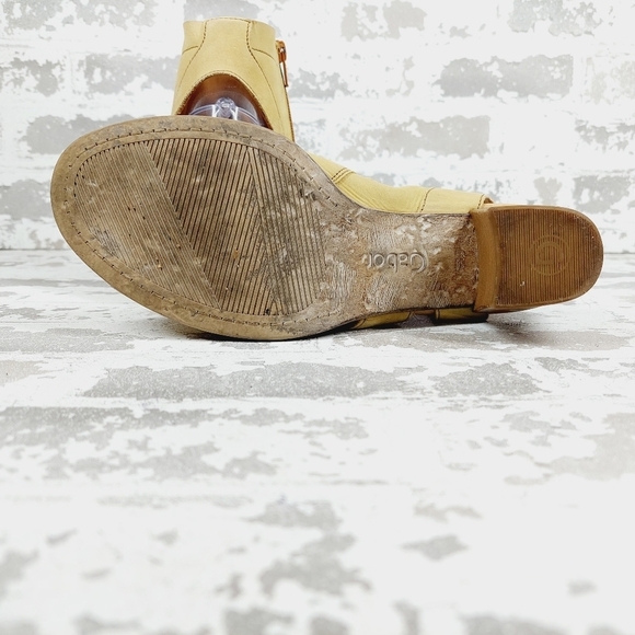 Gabor Brown Leather Strappy Heels Open Toe Sandals M702 - Picture 8 of 14